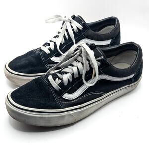 Vans Old Skool Off The Wall Sneakers Suede Black Size 9.5 Indie Sleaze